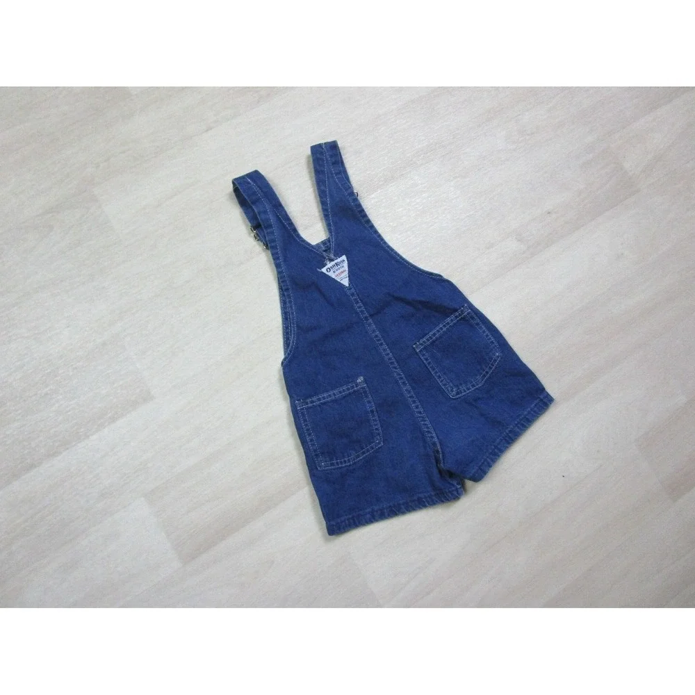 OSH KOSH B'GOSH Vestbak Toddler Vintage Made USA Cotton Overalls Size 4T Romper